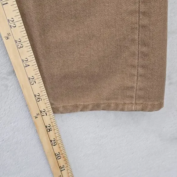 VTG Levis 501 Jeans Mens 28x27 Brown Button Fly Straight Leg USA Tag 30x30 Y2K - Picture 11 of 14